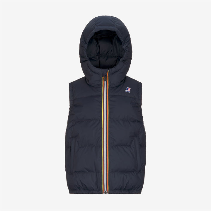 Jackets Kid unisex P. LE VRAI 3.0 ORLAN HEAVY WARM Vest BLUE DEPTH Photo (jpg Rgb)			