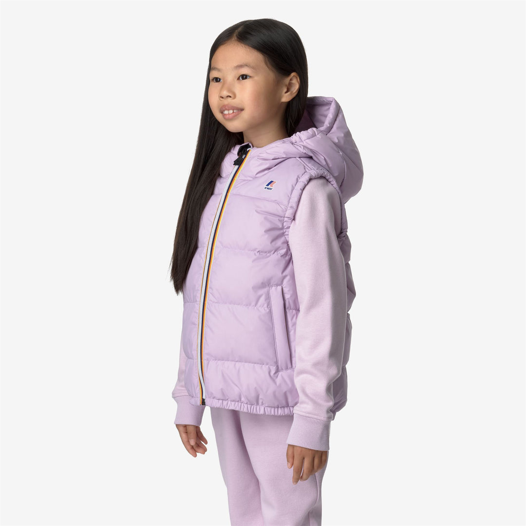 Jackets Kid unisex P. LE VRAI 3.0 ORLAN HEAVY WARM Vest VIOLET LT LILAC Detail (jpg Rgb)			