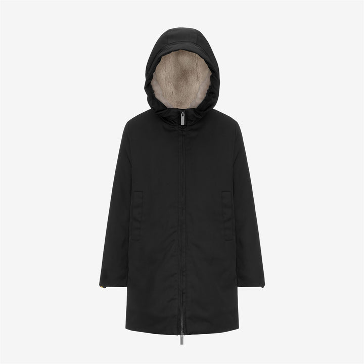 Jackets Girl P. OLLY TWILL FUR 3/4 LENGTH BLACK PURE-NATURAL Photo (jpg Rgb)			