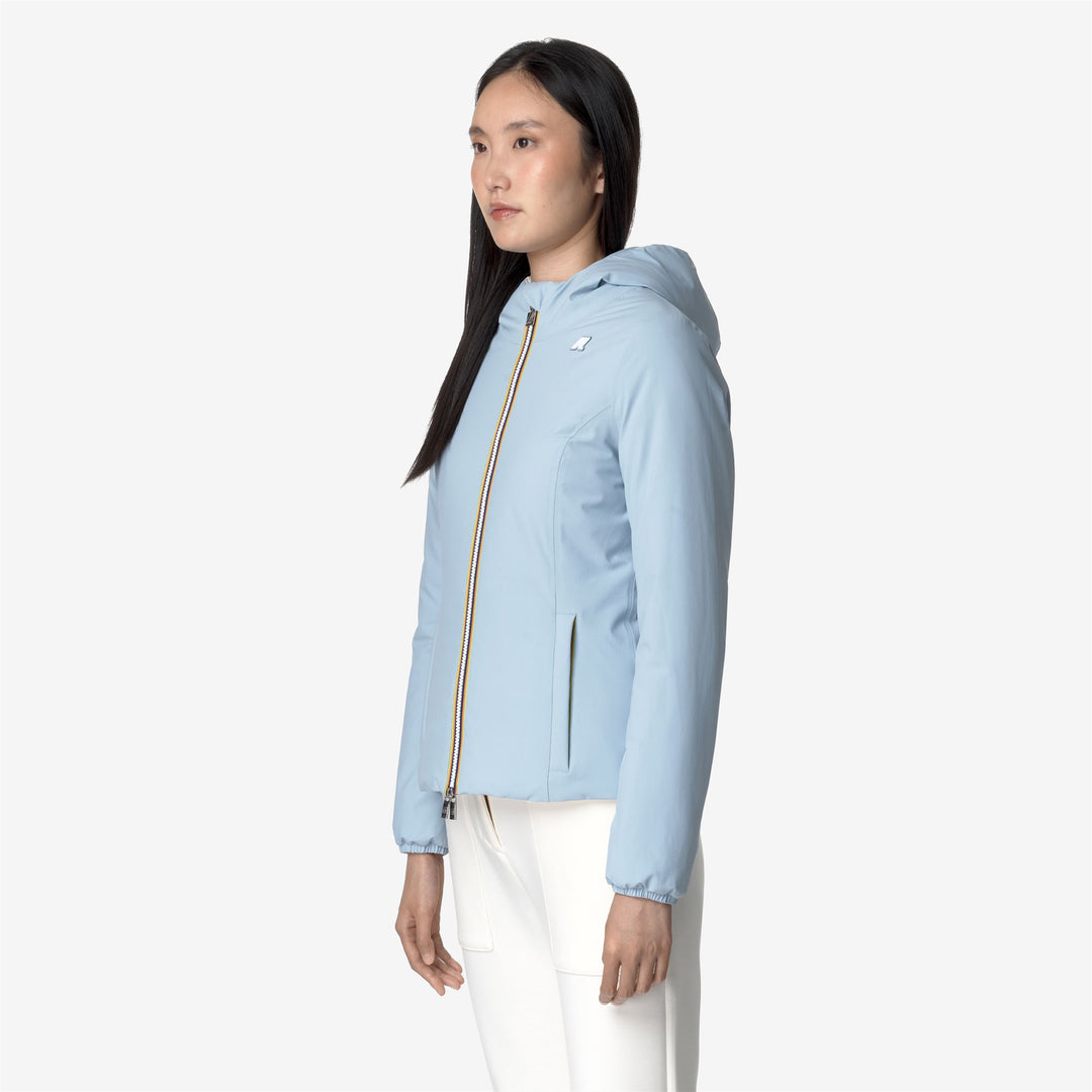 Jackets Woman LILY ST WARM REVERSIBLE Short BLUE A-WHITE G Detail (jpg Rgb)			