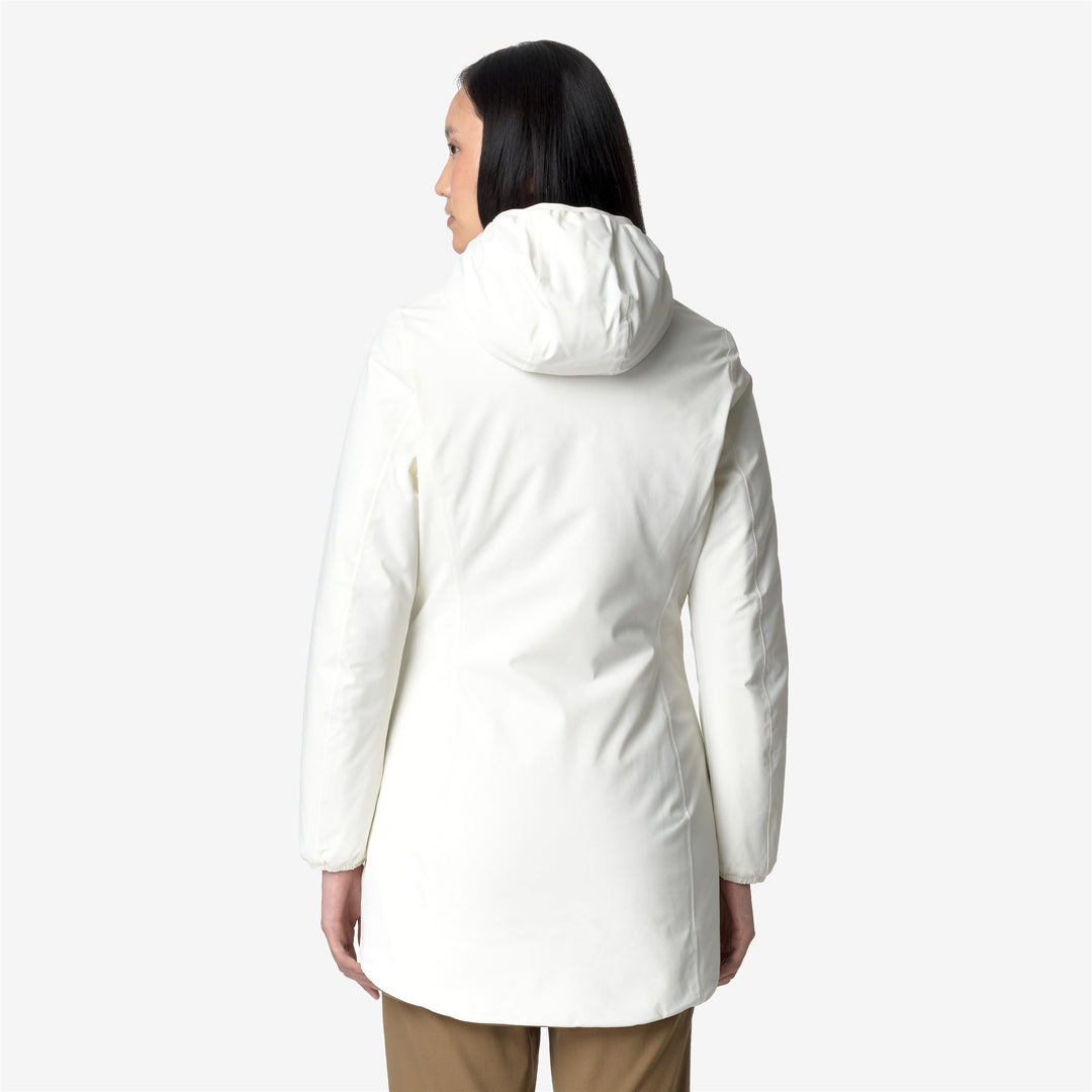 Jackets Woman DENISE ST WARM DOUBLE Mid WHITE G-BROWN C Dressed Front Double		