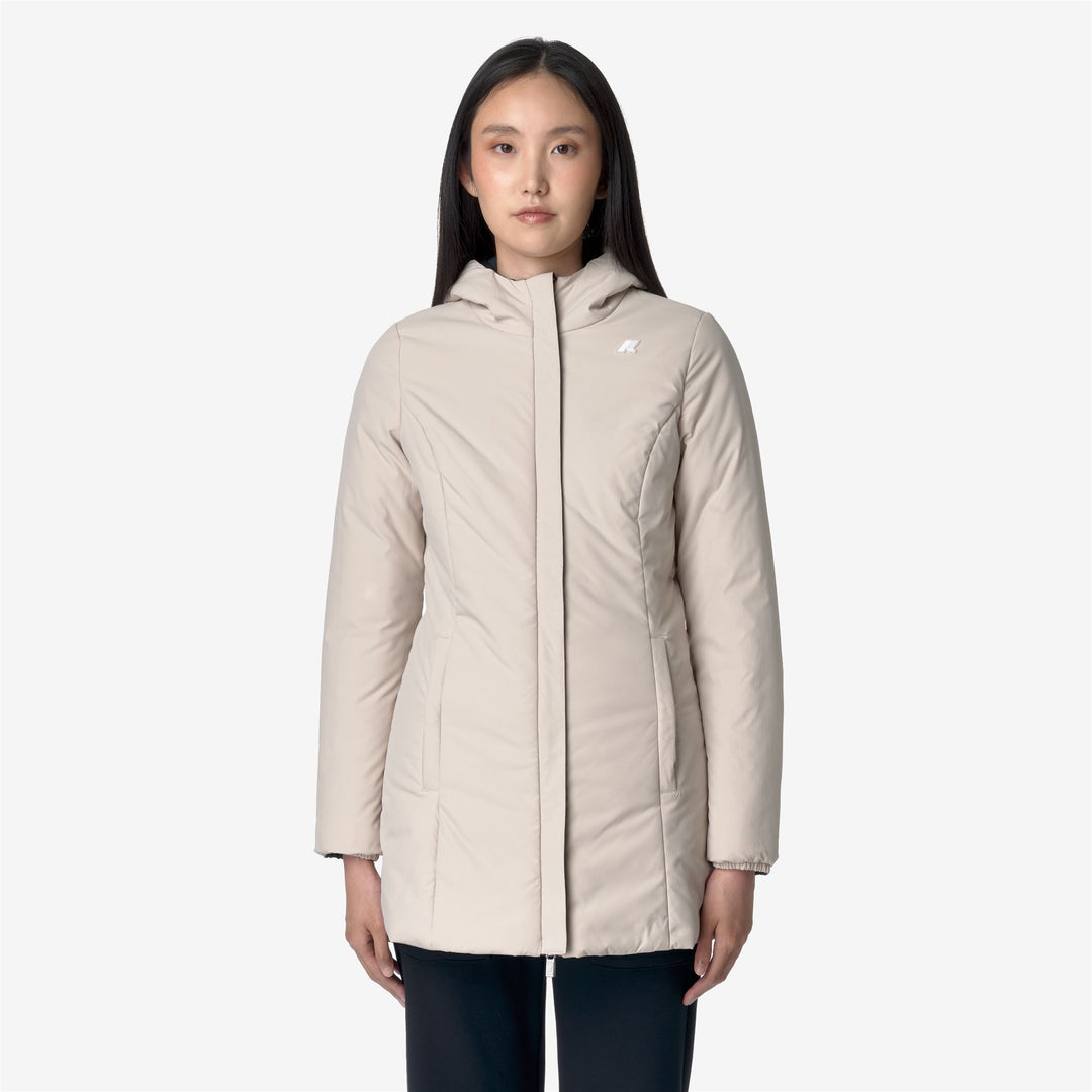 Jackets Woman DENISE ST WARM DOUBLE Mid BLUE DEPTH - BEIGE GREY Detail Double				