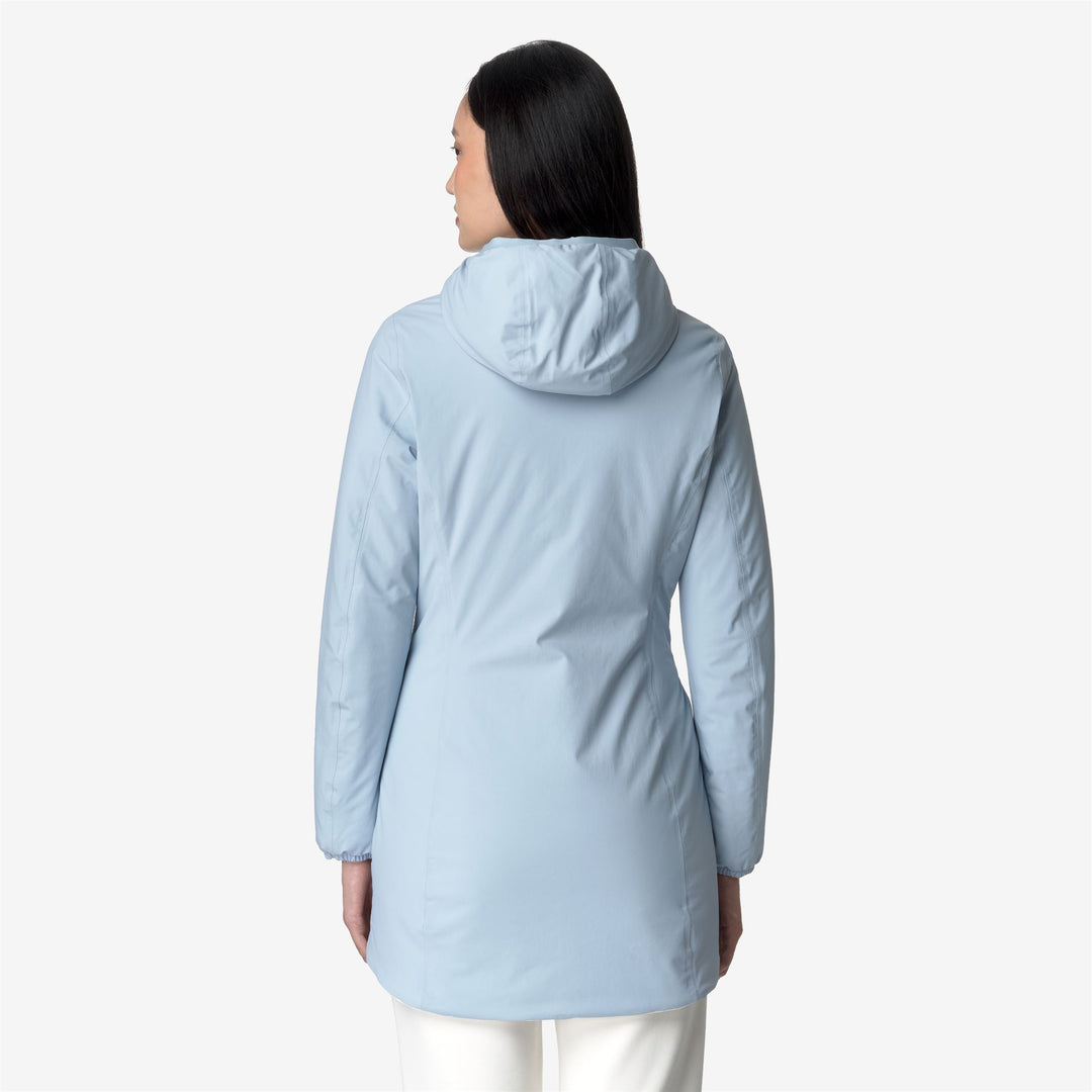 Jackets Woman DENISE ST WARM REVERSIBLE Mid BLUE A-WHITE G Dressed Front Double		