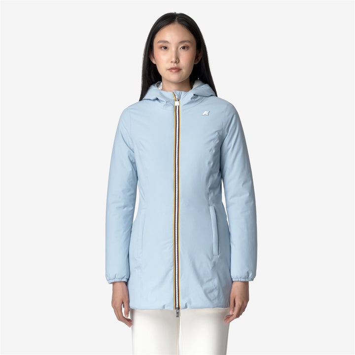 Jackets Woman DENISE ST WARM REVERSIBLE Mid BLUE A-WHITE G Dressed Back (jpg Rgb)		