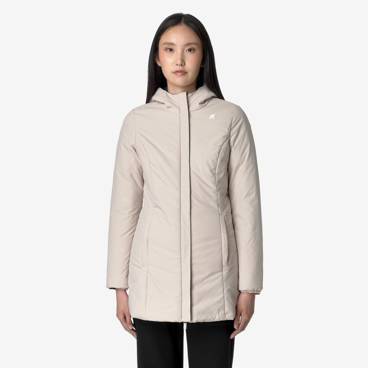 Jackets Woman DENISE ST WARM DOUBLE Mid BLACK P-BEIGE G Detail Double				