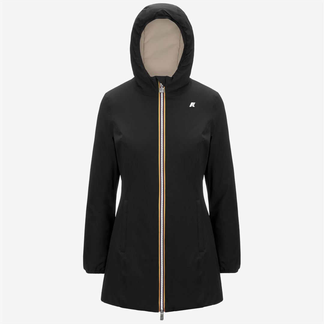 Jackets Woman DENISE ST WARM DOUBLE Mid BLACK P-BEIGE G Photo (jpg Rgb)			