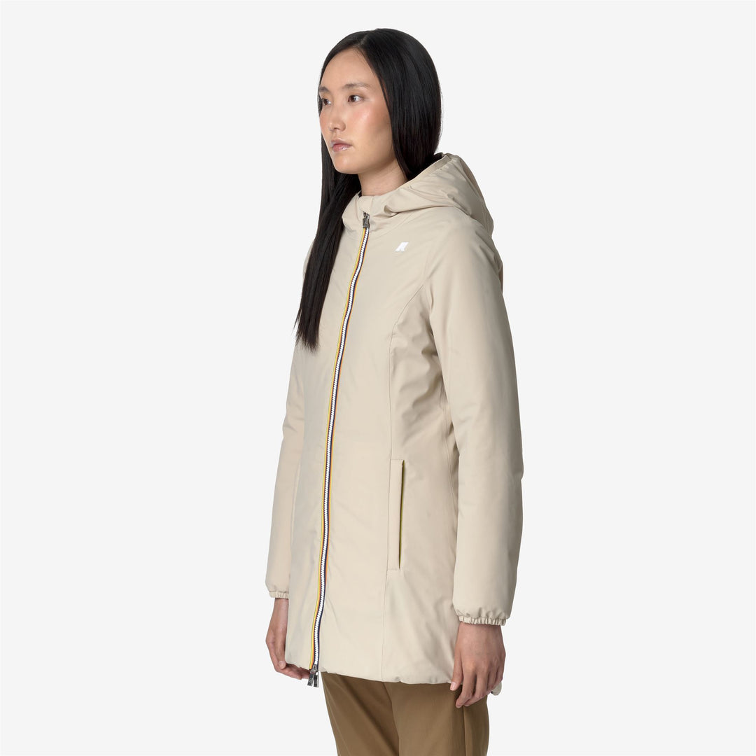 Jackets Woman DENISE ST WARM DOUBLE Mid BEIGE G-BLACK P Detail (jpg Rgb)			