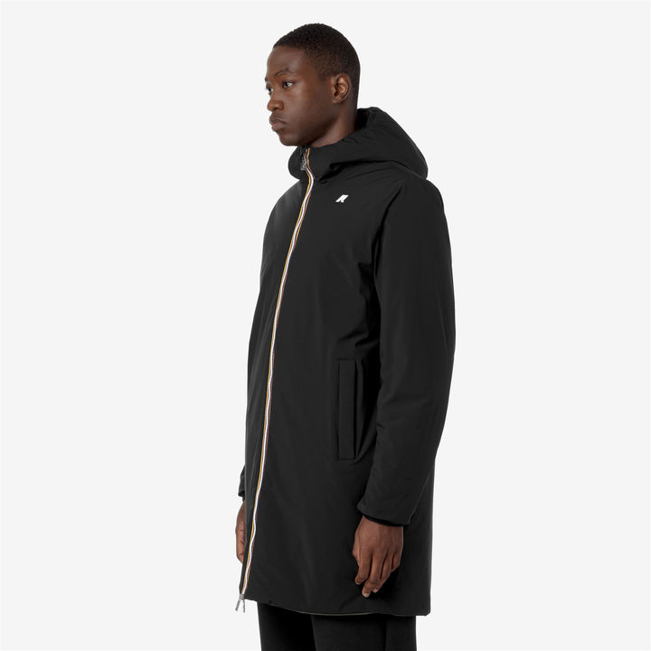 Jackets Man JACOB ST WARM DOUBLE 3/4 LENGTH BLACK PURE - GREEN BLACKISH Detail (jpg Rgb)			