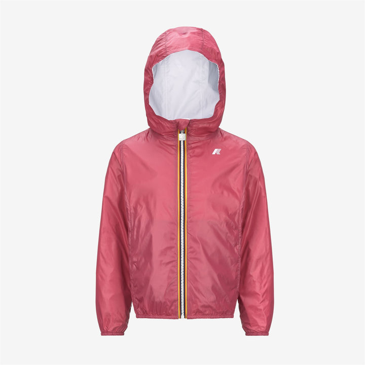 Jackets Girl P. LILY PLUS.2 DOUBLE Short WHITE - DK PINK Dressed Front (jpg Rgb)	