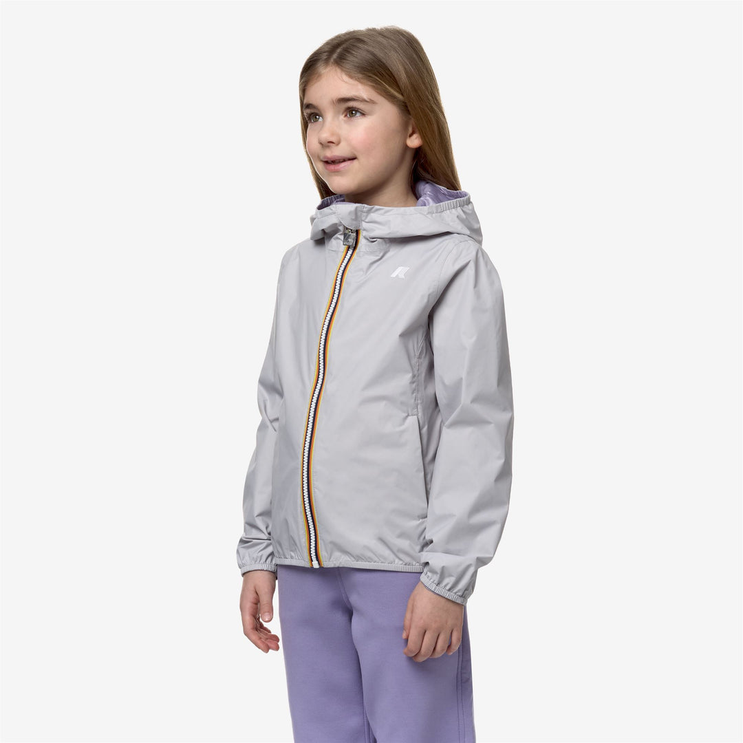 Jackets Girl P. LILY PLUS.2 REVERSIBLE Short GREY ASH - VIOLET GLICINE Detail (jpg Rgb)			