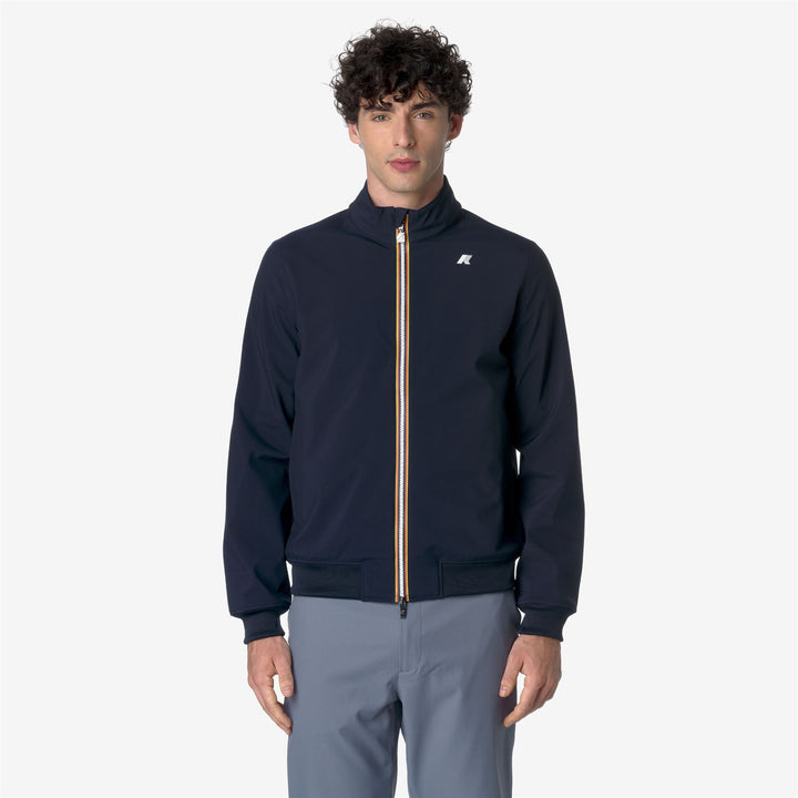 Jackets Man ARSENE BONDED Short BLUE DEPTH-BLUE DEPTH Dressed Back (jpg Rgb)		