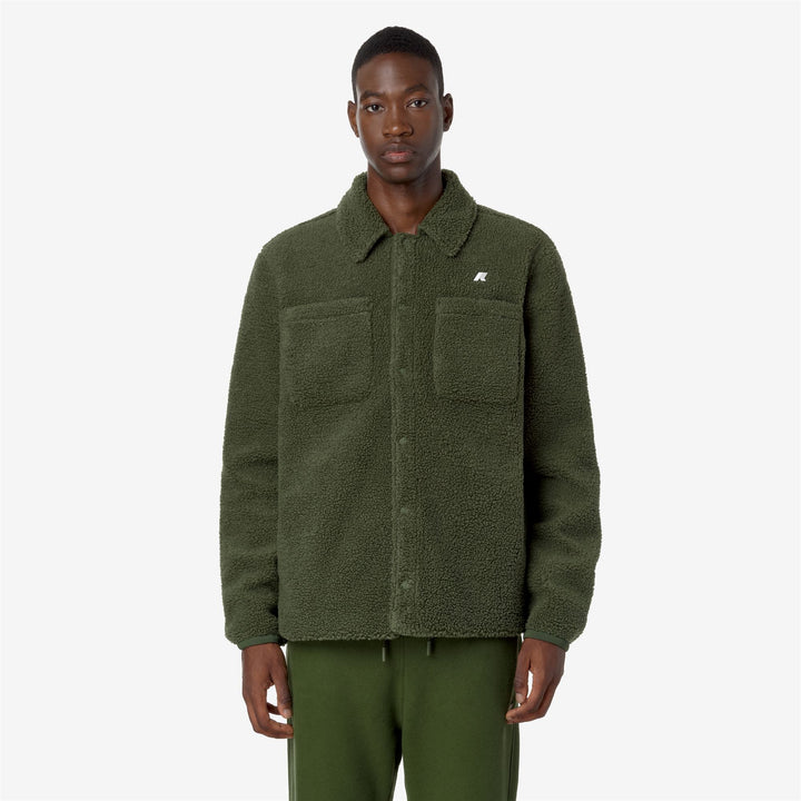 Fleece Man CAMERON SHERPA POLAR Jacket GREEN C-GREEN C Dressed Back (jpg Rgb)		