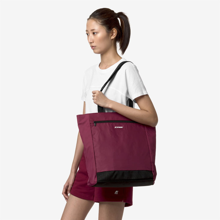 Bags Unisex ELLIANT Shopping Bag RED DK Detail (jpg Rgb)			