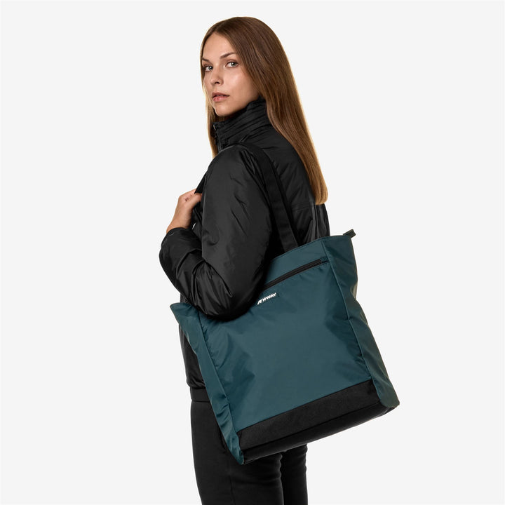 Bags Unisex ELLIANT Shopping Bag GREEN PETROL Detail (jpg Rgb)			