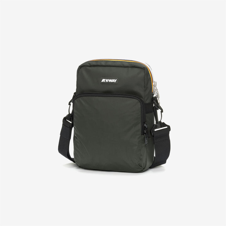 Bags Unisex ERLOY Shoulder Bag GREEN BLACKISH Dressed Front (jpg Rgb)	