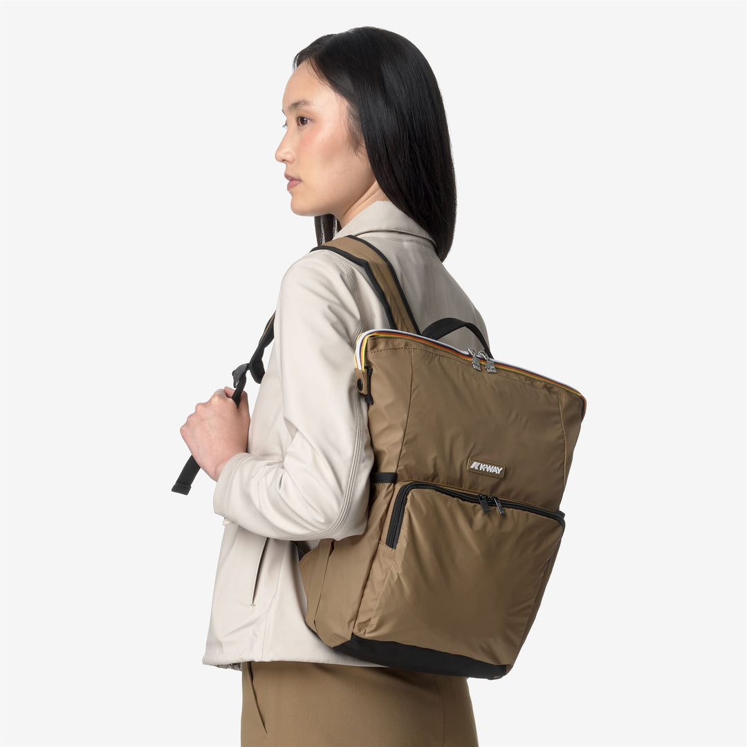 Bags Unisex MAIZY Backpack BROWN CORDA Detail (jpg Rgb)			