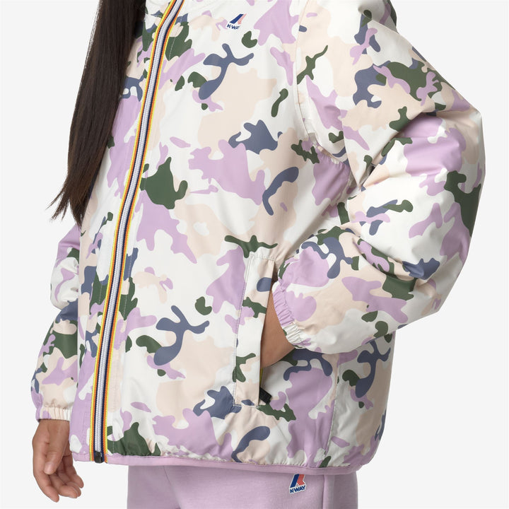 Jackets Kid unisex P. LE VRAI 3.0 CLAUDE ORSETTO GRAPHIC Mid ECRU - CAMO GIRL PINK Detail Double				