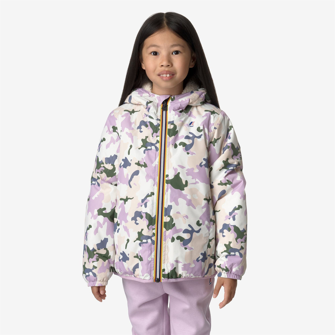 Jackets Kid unisex P. LE VRAI 3.0 CLAUDE ORSETTO GRAPHIC Mid ECRU - CAMO GIRL PINK Dressed Back (jpg Rgb)		