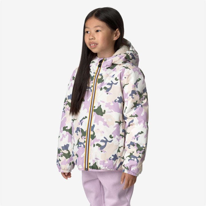 Jackets Kid unisex P. LE VRAI 3.0 CLAUDE ORSETTO GRAPHIC Mid ECRU - CAMO GIRL PINK Detail (jpg Rgb)			