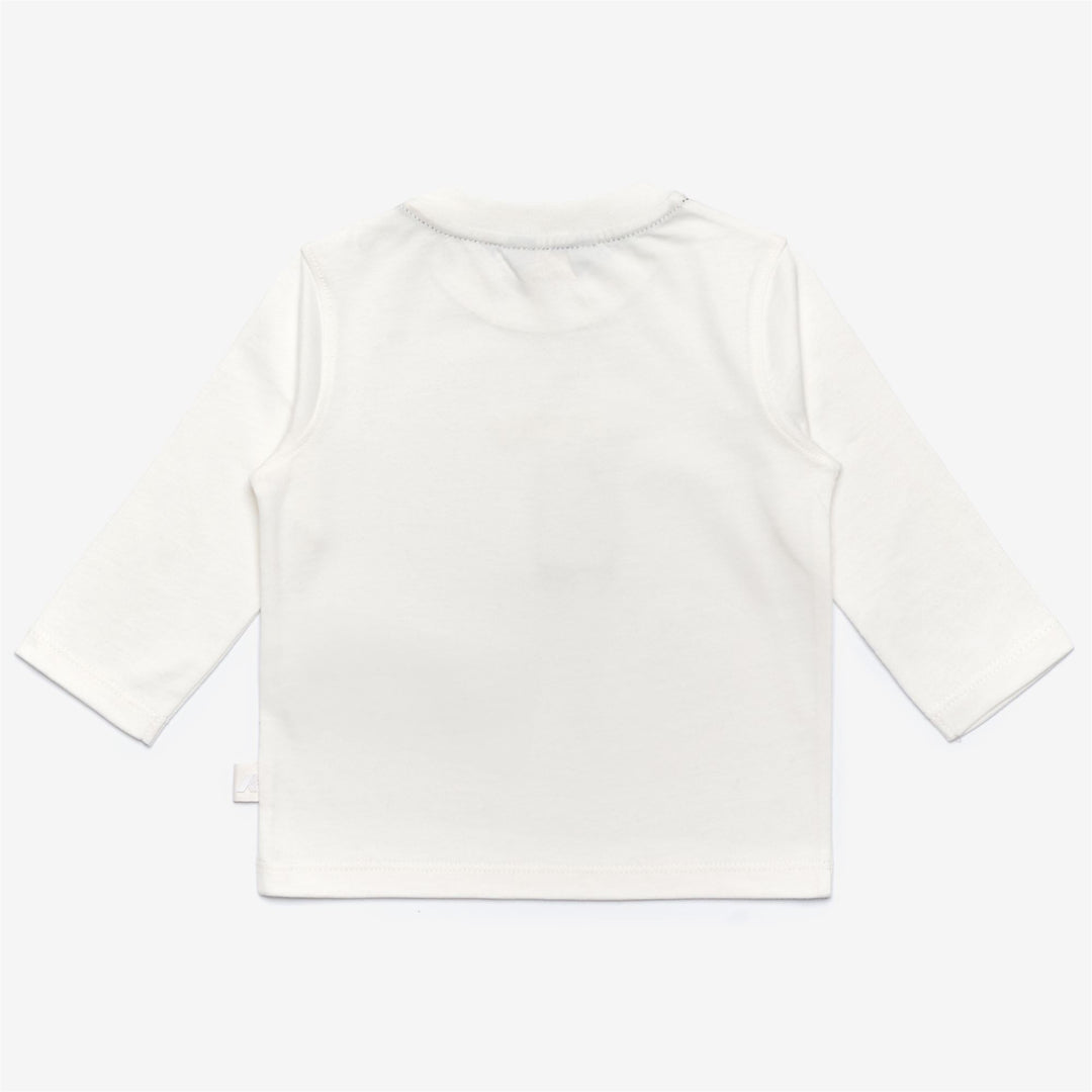 T-ShirtsTop Kid unisex E. ELMETTE LETTERING JERSEY PEACH T-Shirt WHITE GARDENIA Dressed Front (jpg Rgb)	