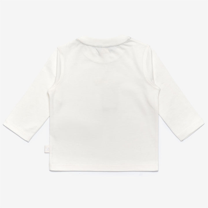 T-ShirtsTop Kid unisex E. ELMETTE LETTERING JERSEY PEACH T-Shirt WHITE GARDENIA Dressed Front (jpg Rgb)	