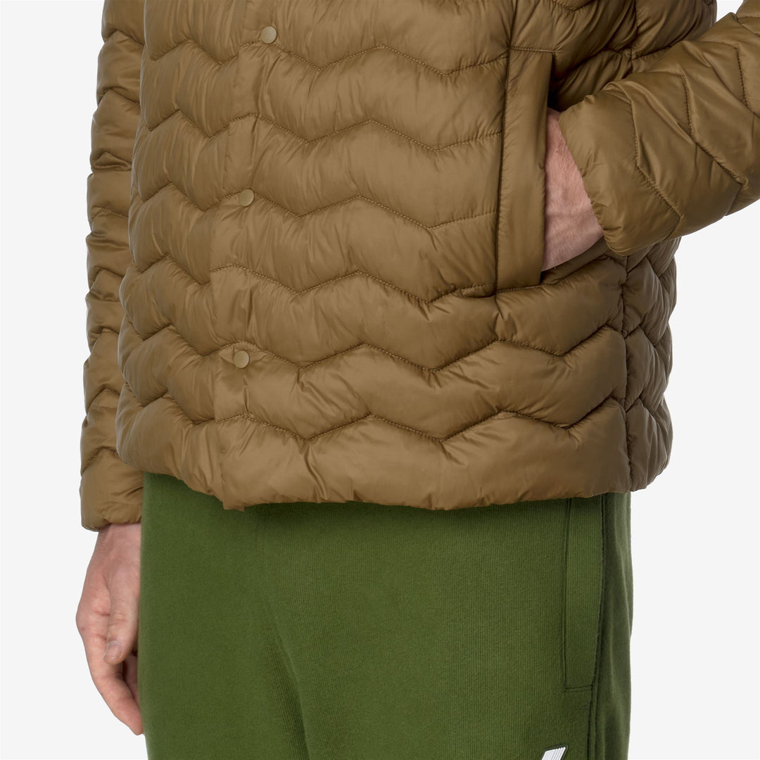 Jackets Man BRUNO QUILTED WARM Short BROWN CORDA Detail Double				