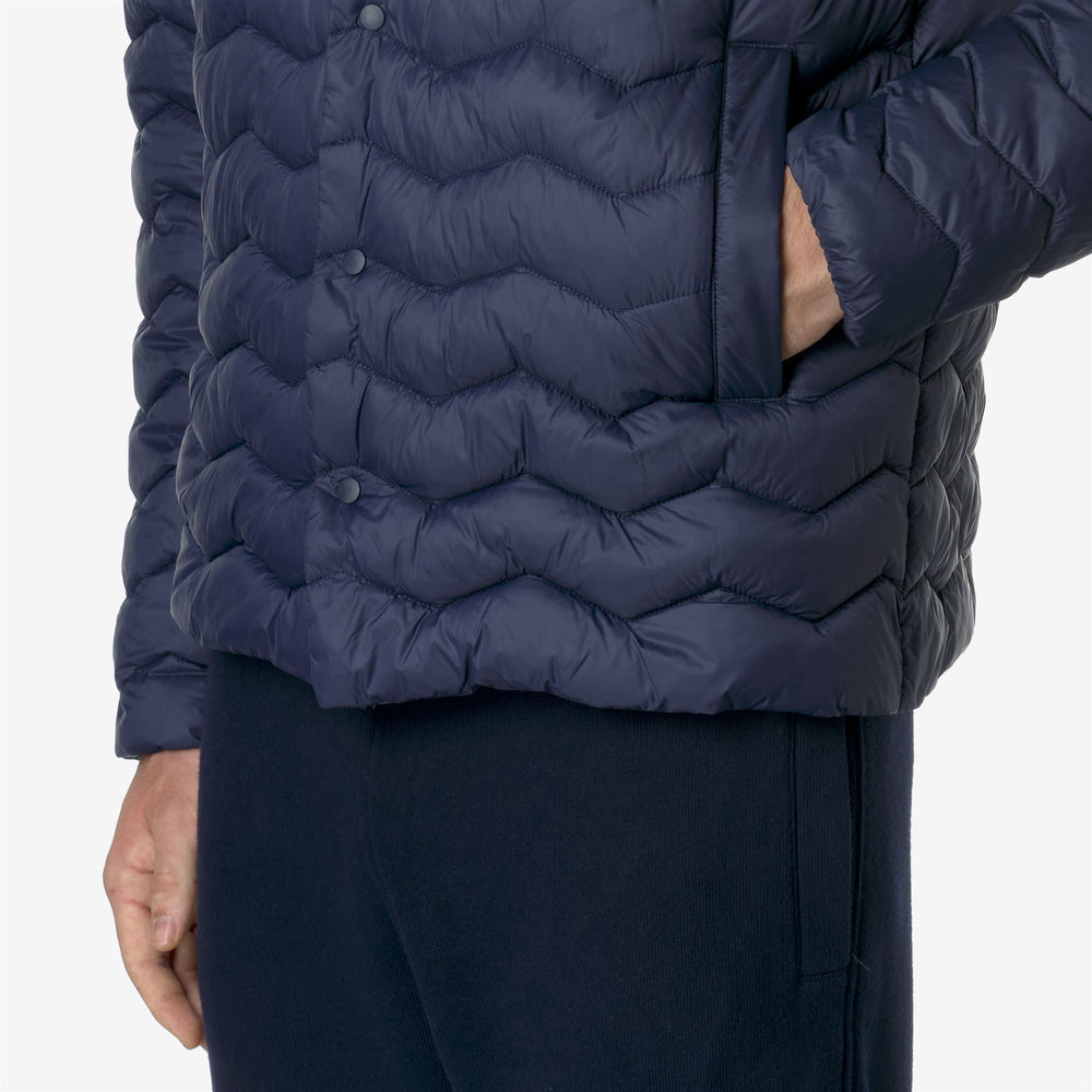 Jackets Man BRUNO QUILTED WARM Short BLUE DEPTH Detail Double				