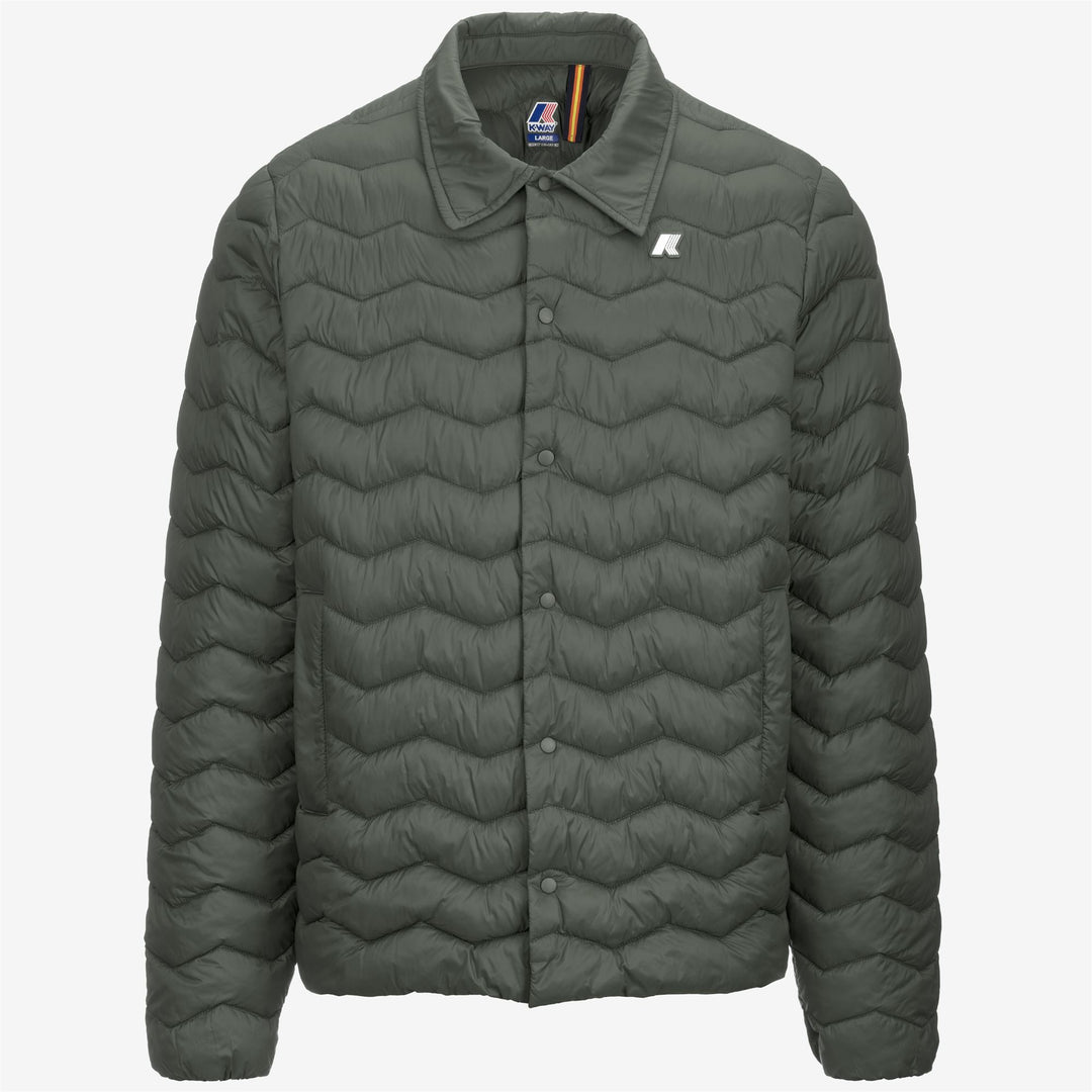 Jackets Man BRUNO QUILTED WARM Short GREEN BLACKISH Photo (jpg Rgb)			