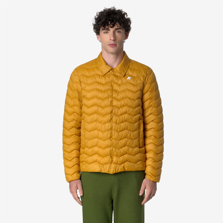 Jackets Man BRUNO QUILTED WARM Short YELLOW INCA Dressed Back (jpg Rgb)		