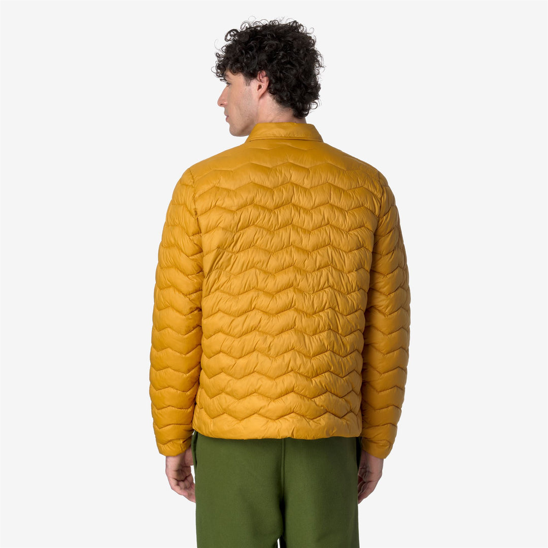 Jackets Man BRUNO QUILTED WARM Short YELLOW INCA Dressed Front Double		