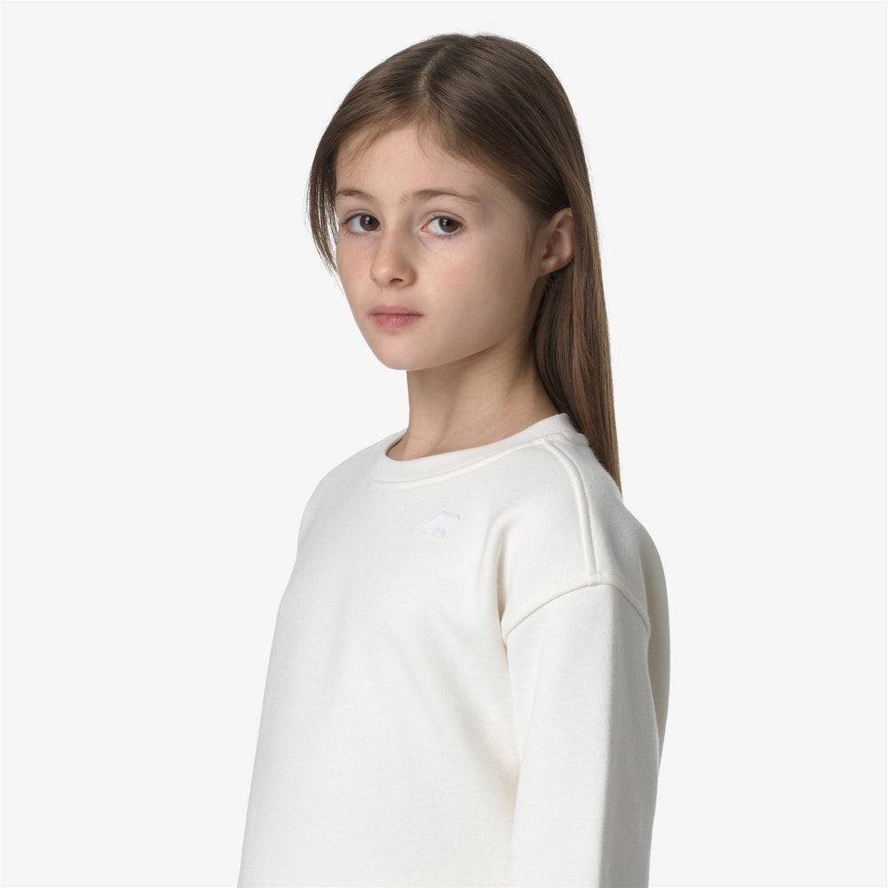 Fleece Girl P. CARMYSSE Pull Over WHITE GARDENIA Detail Double				