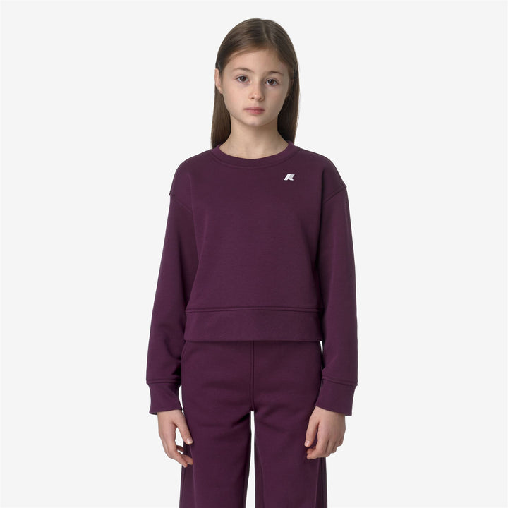 Fleece Girl P. CARMYSSE Pull Over VIOLET DK PURPLE Dressed Back (jpg Rgb)		