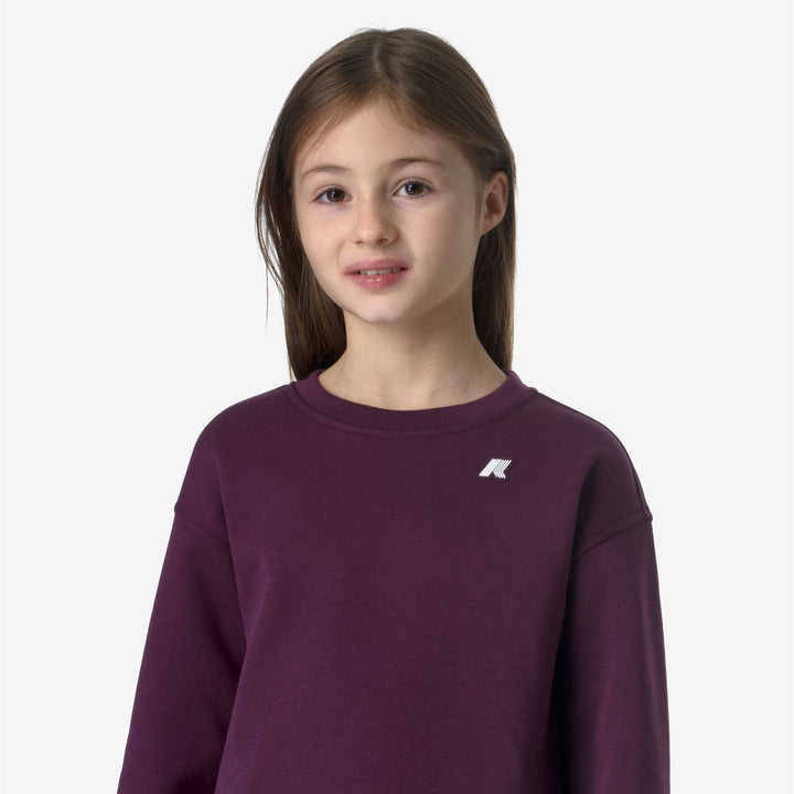 Fleece Girl P. CARMYSSE Pull Over VIOLET DK PURPLE Detail Double				