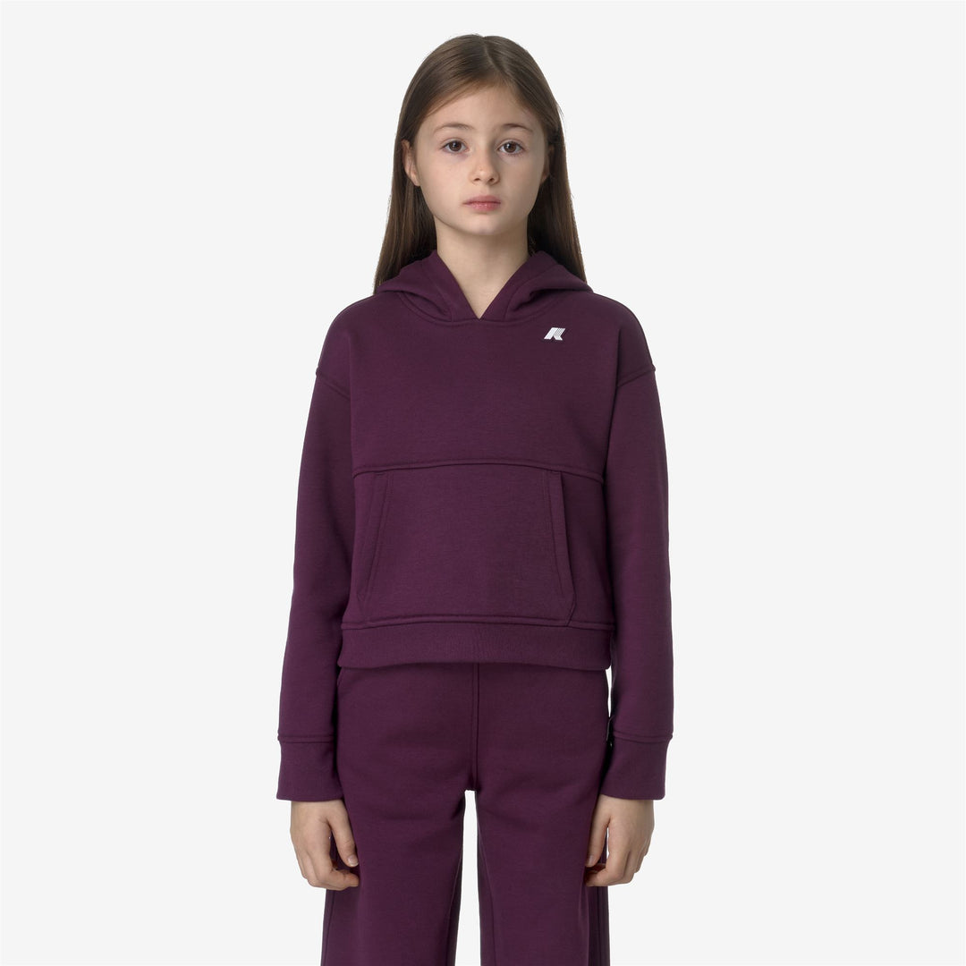 Fleece Girl P. CARMYLLE Jumper VIOLET DK PURPLE Dressed Back (jpg Rgb)		