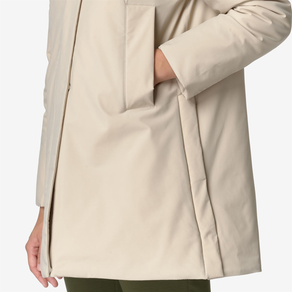 Jackets Woman MARLA ST WARM Mid BEIGE GREY Detail Double				