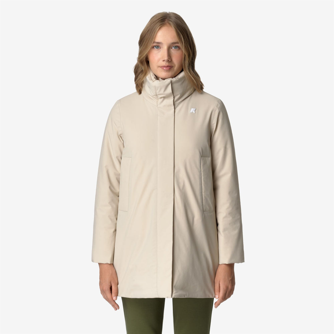 Jackets Woman MARLA ST WARM Mid BEIGE GREY Dressed Back (jpg Rgb)		