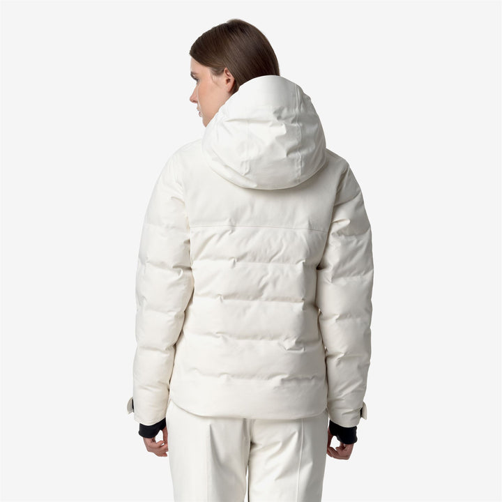 Jackets Woman TUEDA Mid WHITE GARDENIA Dressed Front Double		