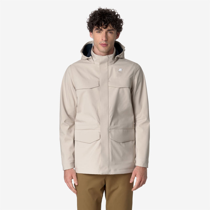 Jackets Man MANPHY BONDED Mid BEIGE G-BLUE D Dressed Back (jpg Rgb)		