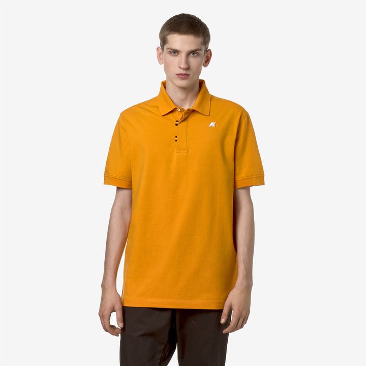 Polo Shirts Man ALDERIC STRETCH JERSEY Polo ORANGE MD Dressed Back (jpg Rgb)		