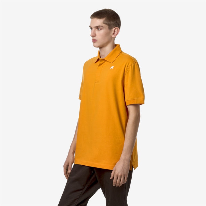 Polo Shirts Man ALDERIC STRETCH JERSEY Polo ORANGE MD Detail (jpg Rgb)			