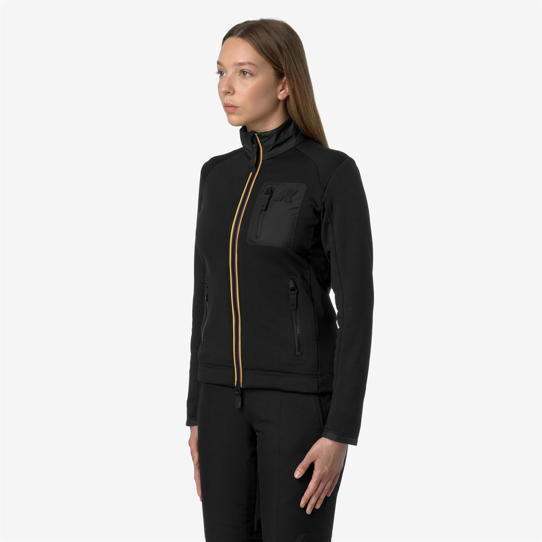 Fleece Woman MARNAZ Jacket BLACK PURE Detail (jpg Rgb)			