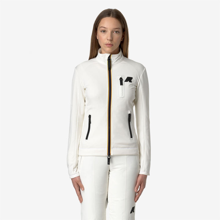 Fleece Woman MARNAZ Jacket WHITE GARDENIA Dressed Back (jpg Rgb)		