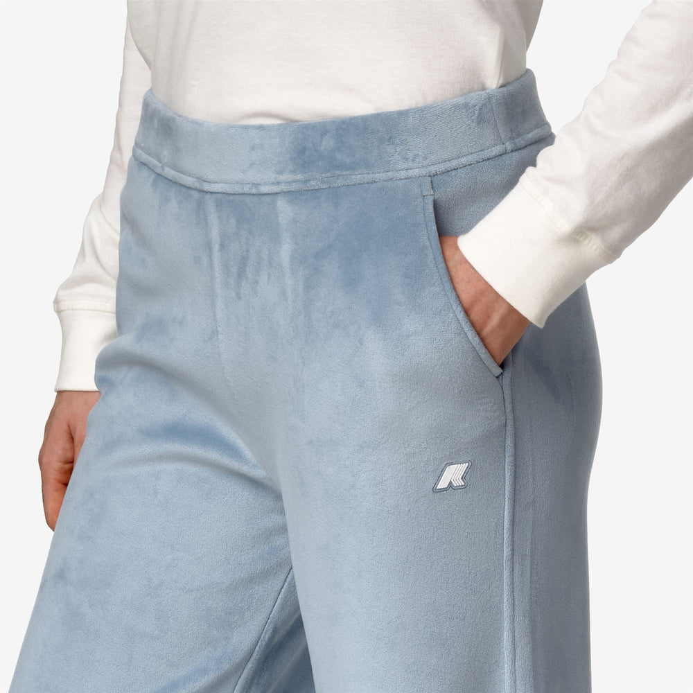 Pants Woman JENNY VELOUR POLAR Sport Trousers BLUE A-BLUE A Detail Double				