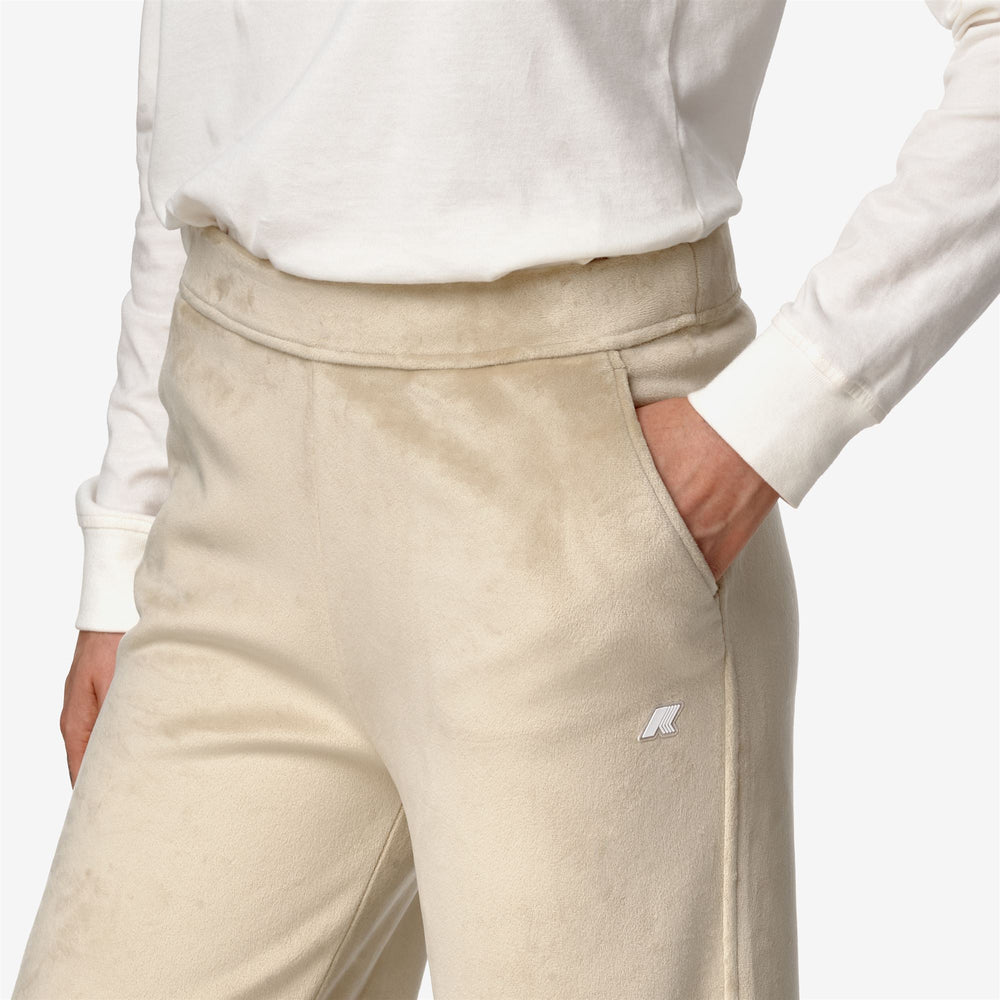 Pants Woman JENNY VELOUR POLAR Sport Trousers BEIGE GREY-BEIGE GREY Detail Double				