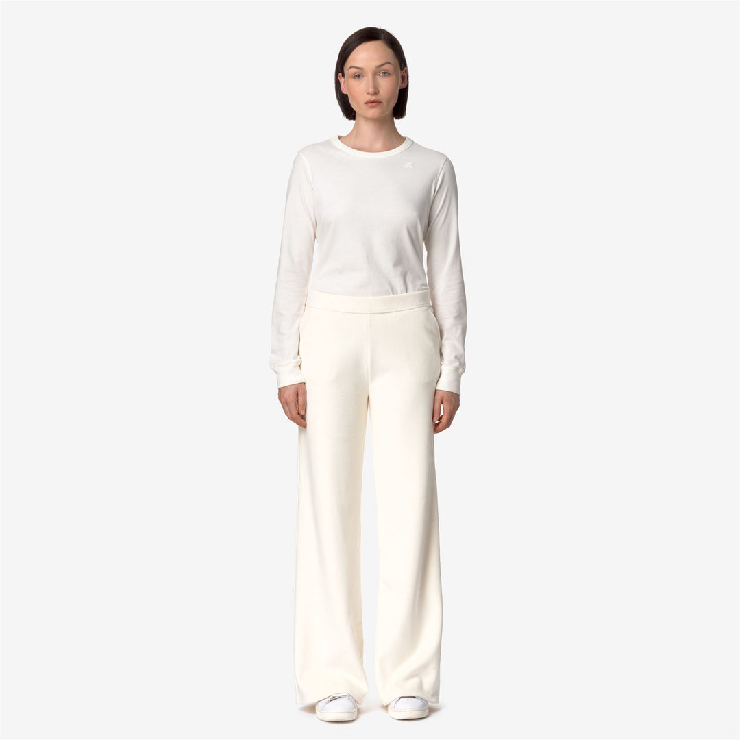 Pants Woman JENNY VELOUR POLAR Sport Trousers WHITE G-WHITE G Dressed Back (jpg Rgb)		