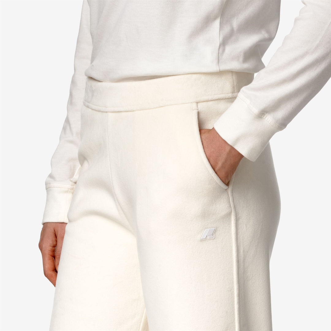 Pants Woman JENNY VELOUR POLAR Sport Trousers WHITE G-WHITE G Detail Double				