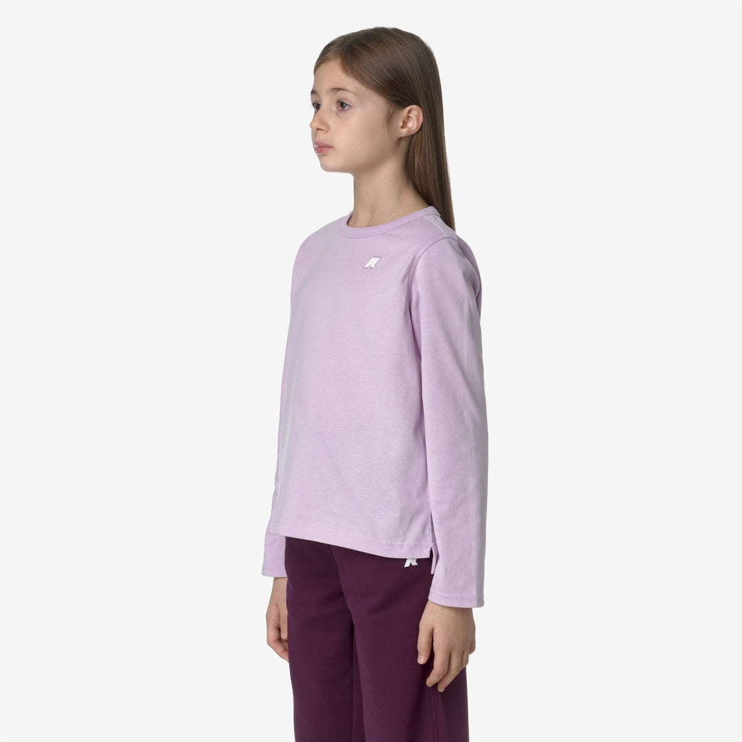 T-ShirtsTop Girl P. ELMERINE JERSEY PEACH T-Shirt VIOLET LT LILAC Detail (jpg Rgb)			