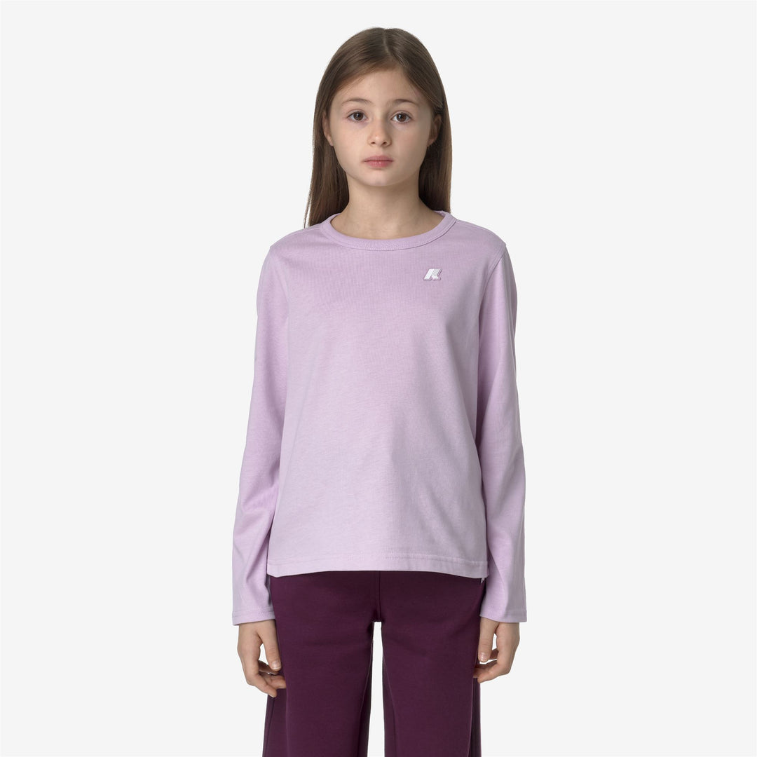 T-ShirtsTop Girl P. ELMERINE JERSEY PEACH T-Shirt VIOLET LT LILAC Dressed Back (jpg Rgb)		