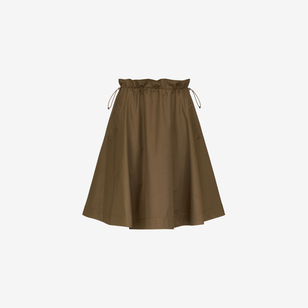 Skirts Woman GAELA SATIN Longuette BROWN CORDA Photo (jpg Rgb)			