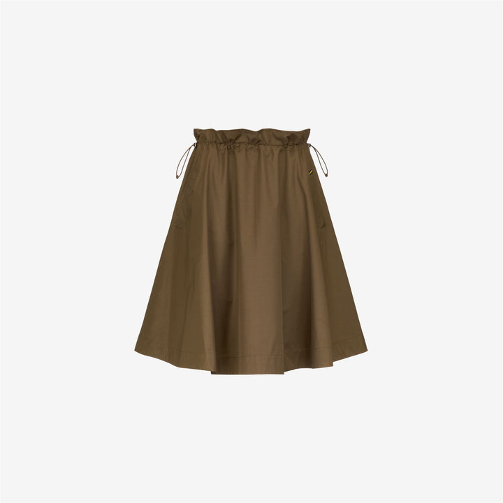 Skirts Woman GAELA SATIN Longuette BROWN CORDA Photo (jpg Rgb)			